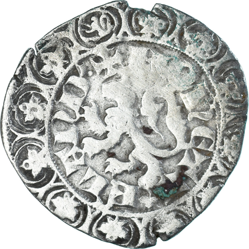 Moneda, Francia, Flanders, Louis II de Mâle, Gros, 1346-1384, BC+, Plata