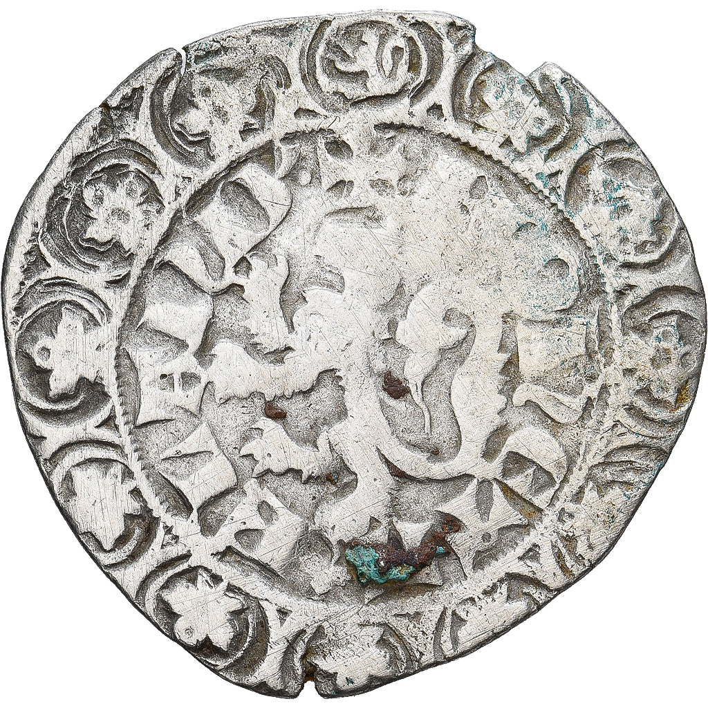 Moneda, Francia, Flanders, Louis II de Mâle, Gros, 1346-1384, BC+, Plata