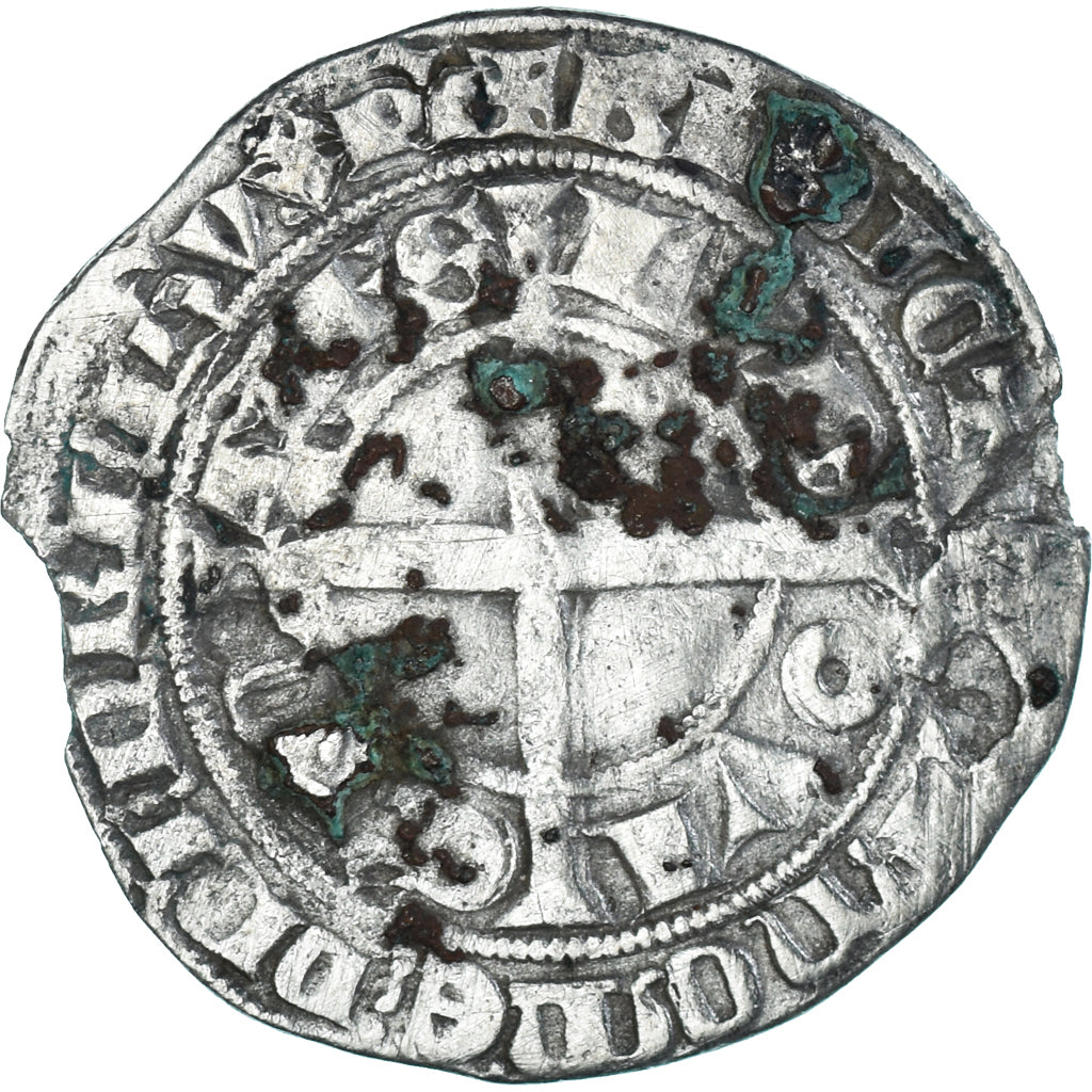 Moneda, Francia, Flanders, Louis II de Mâle, Gros, 1346-1384, BC+, Plata