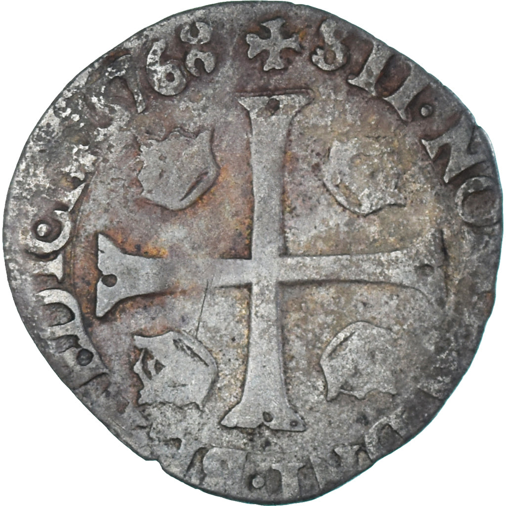 Munten, Frankrijk, Henri III, Douzain aux deux H, 1576, FR, Billon, Gadoury:467