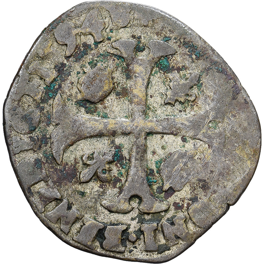 Munten, Frankrijk, Henri IV, Douzain aux deux H, 1594, ZG+, Billon, Gadoury:551