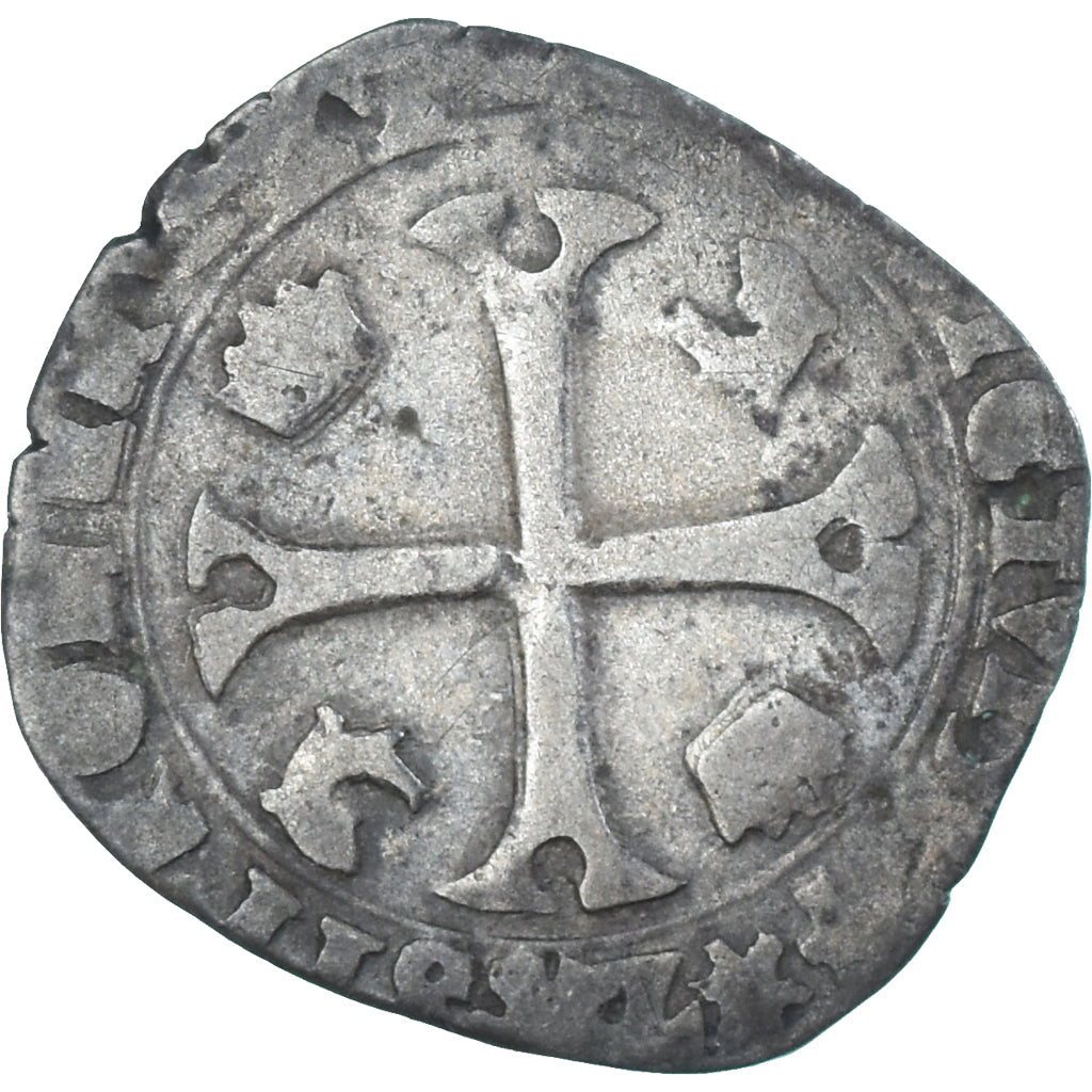 Münze, Frankreich, Henri IV, Douzain du Dauphiné aux 2 H, 1594, Grenoble, S+