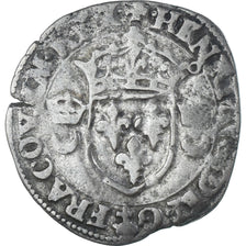 Coin, France, Henri II, Douzain aux croissants, 1550, Montélimar, EF(40-45)