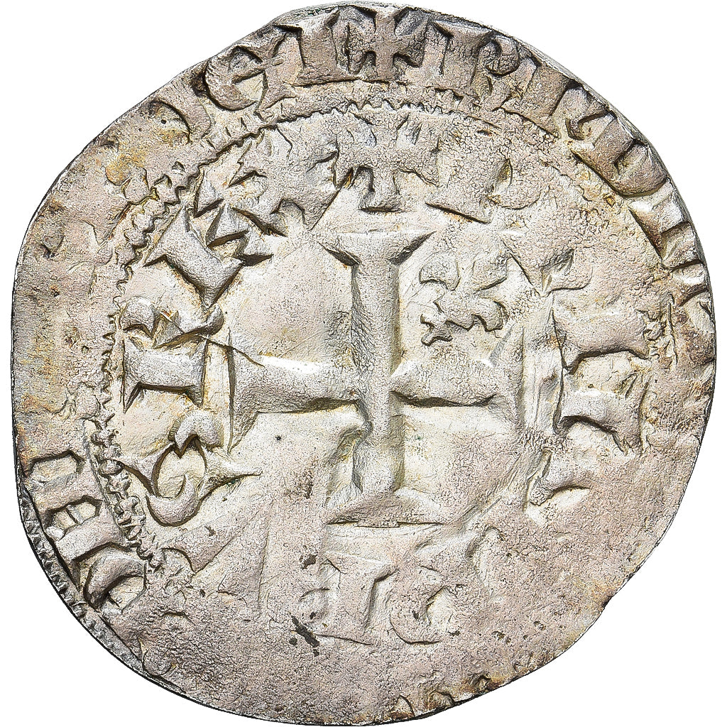 Monnaie, France, Philippe VI, Gros à la fleur de lis, 1341-1342, TB+, Billon