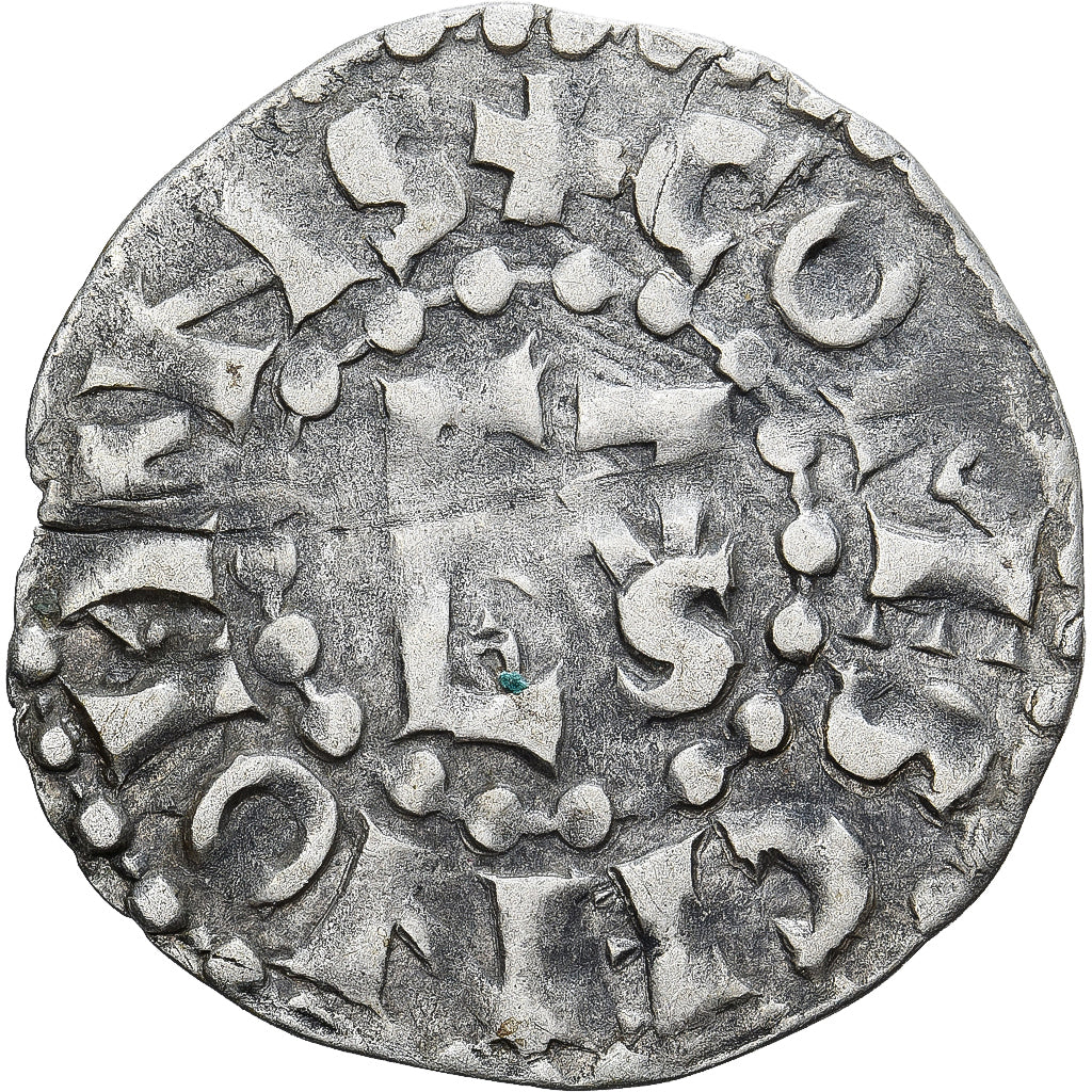Moneda, Francia, Maine, Herbert I, Denier, ND (1015-1246), Le Mans, BC+, Plata