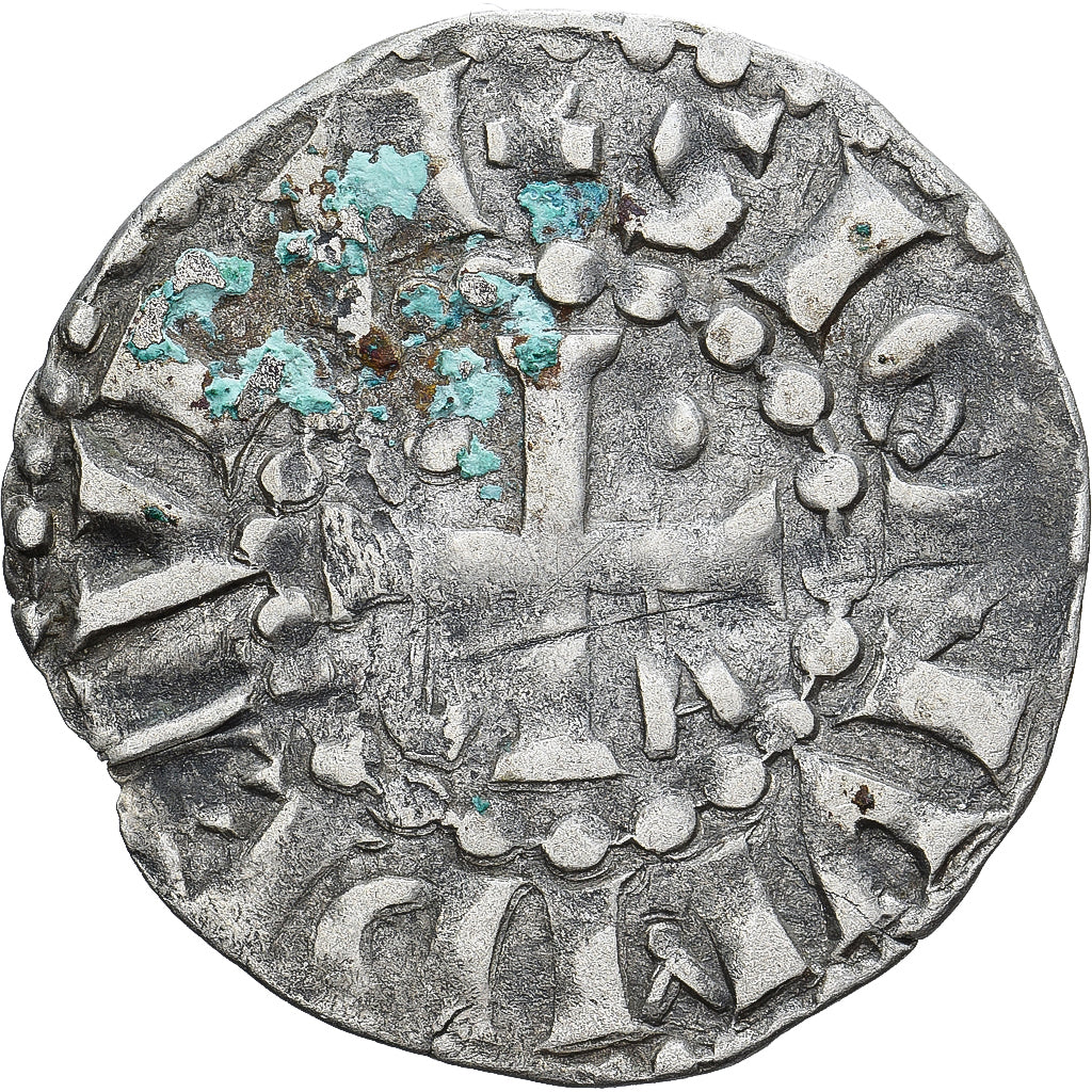Moneda, Francia, Maine, Herbert I, Denier, ND (1015-1246), Le Mans, BC+, Plata