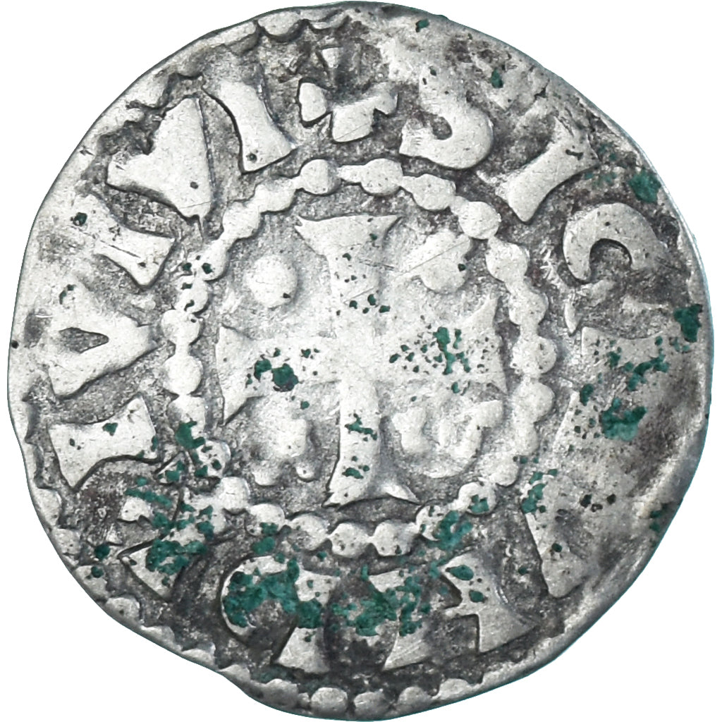 Moneta, Francja, Maine, Herbert I, Denier, ND (1015-1246), Le Mans, VF(20-25)