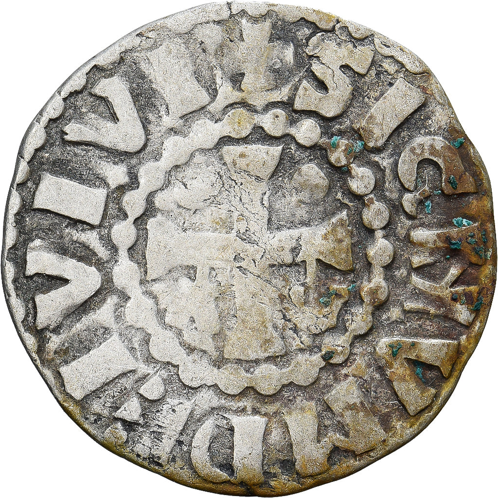 Moneda, Francia, Maine, Herbert I, Denier, ND (1015-1246), Le Mans, BC+, Plata