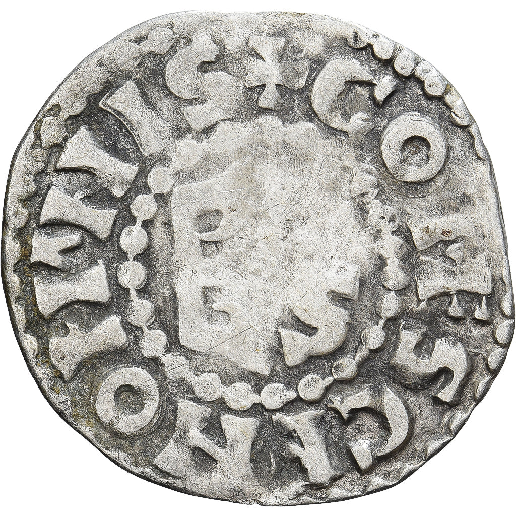 Moneda, Francia, Maine, Herbert I, Denier, ND (1015-1246), Le Mans, BC+, Plata