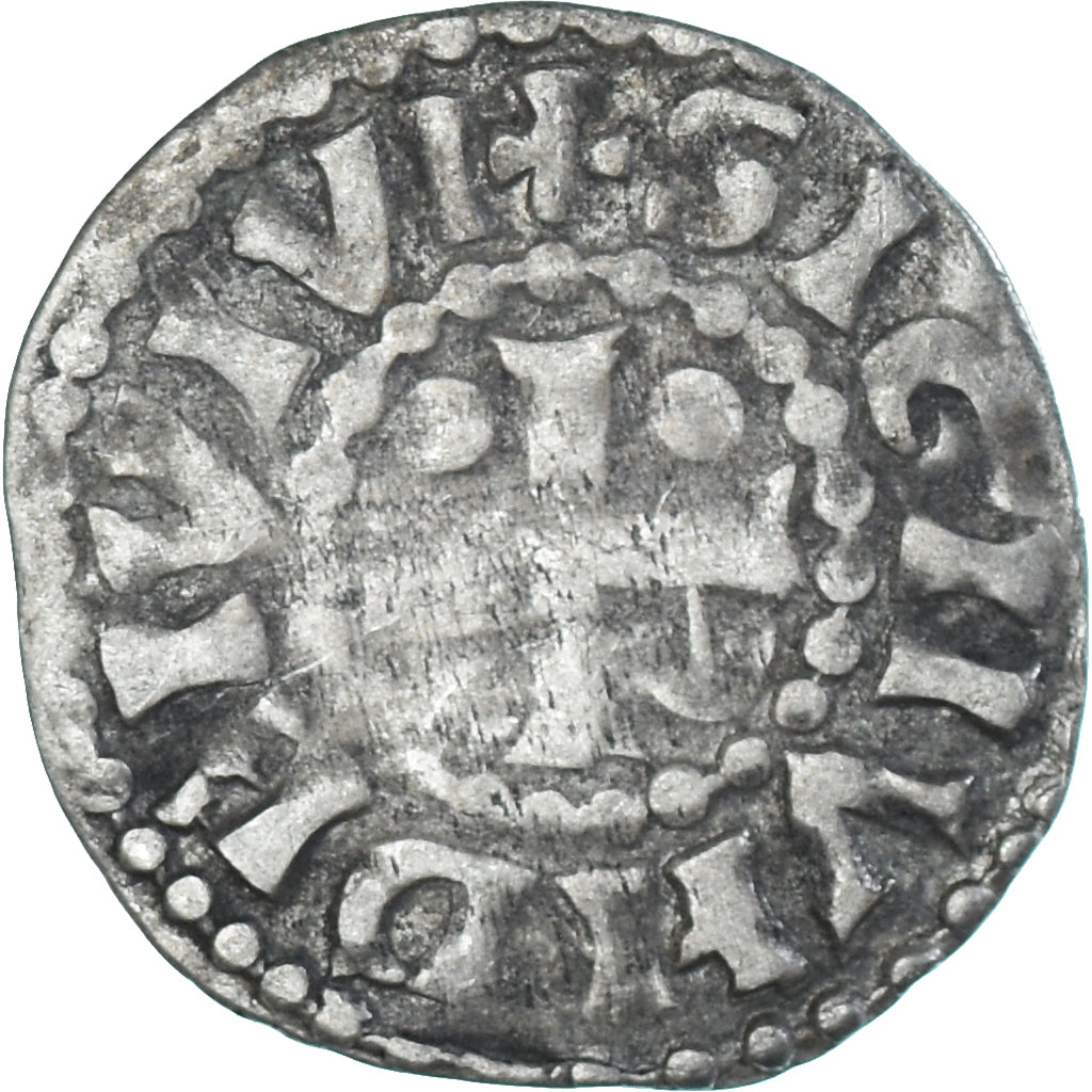 Moneta, Francja, Maine, Herbert I, Denier, ND (1015-1246), Le Mans, VF(30-35)