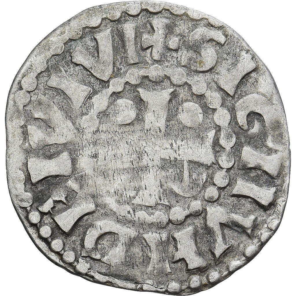 Moneda, Francia, Maine, Herbert I, Denier, ND (1015-1246), Le Mans, BC+, Plata