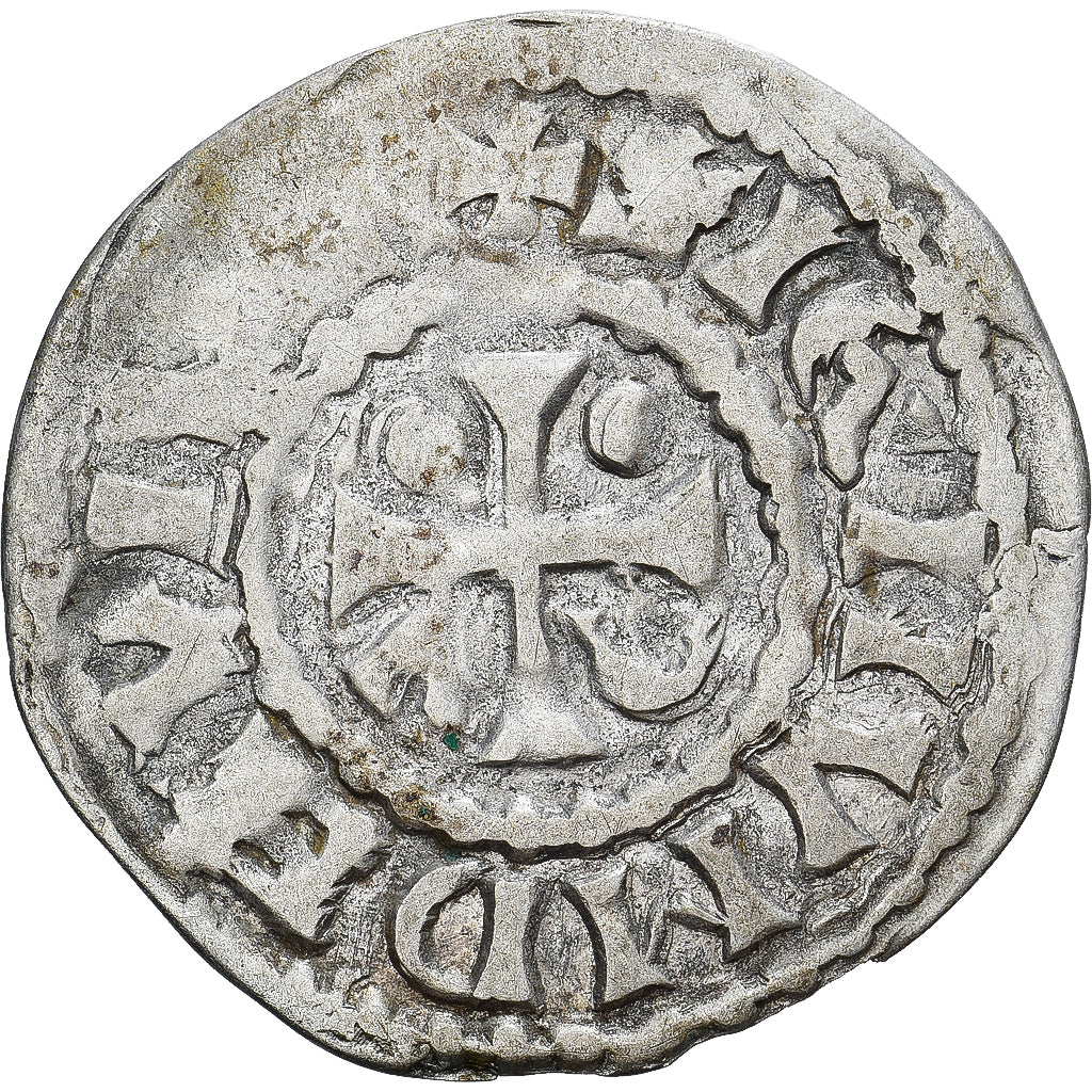 Moneda, Francia, Maine, Herbert I, Denier, ND (1015-1246), Le Mans, BC+, Plata