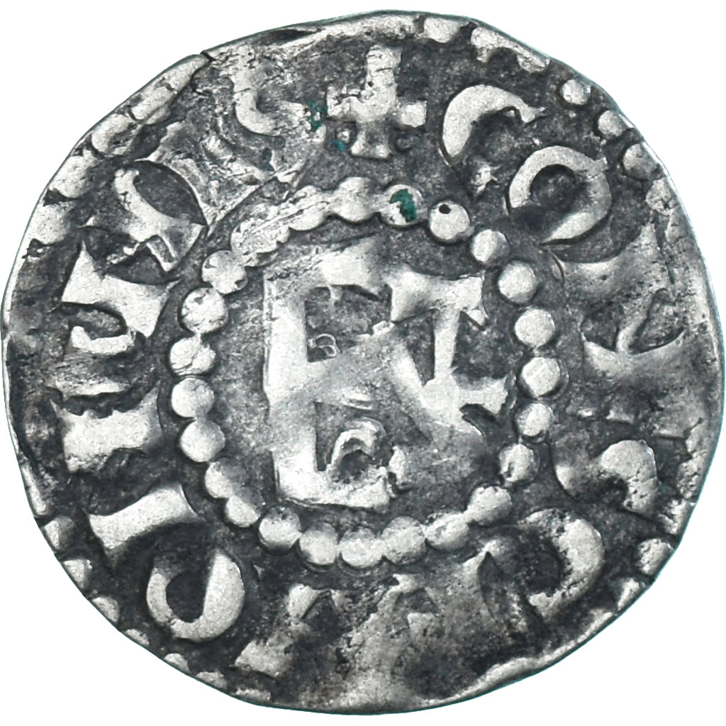 Moneta, Francja, Maine, Herbert I, Denier, ND (1015-1246), Le Mans, VF(30-35)