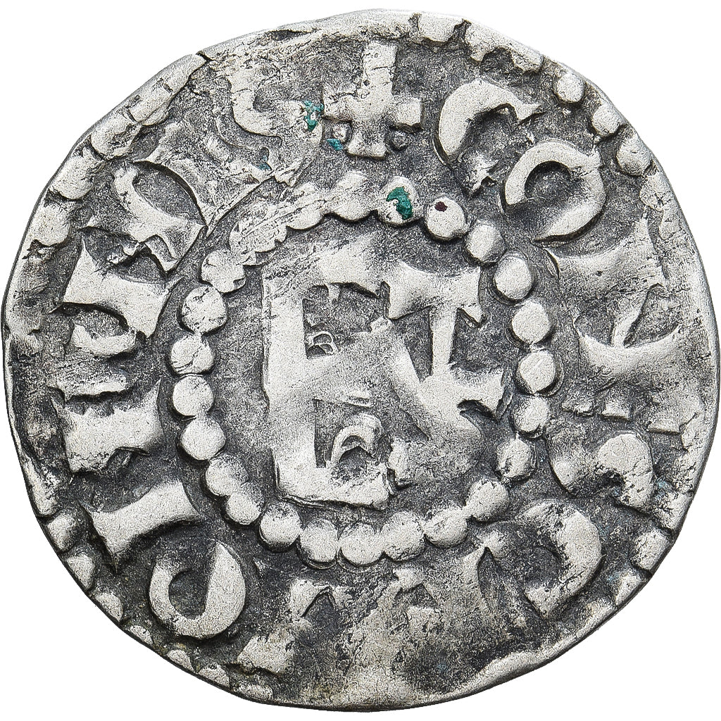 Moneda, Francia, Maine, Herbert I, Denier, ND (1015-1246), Le Mans, BC+, Plata