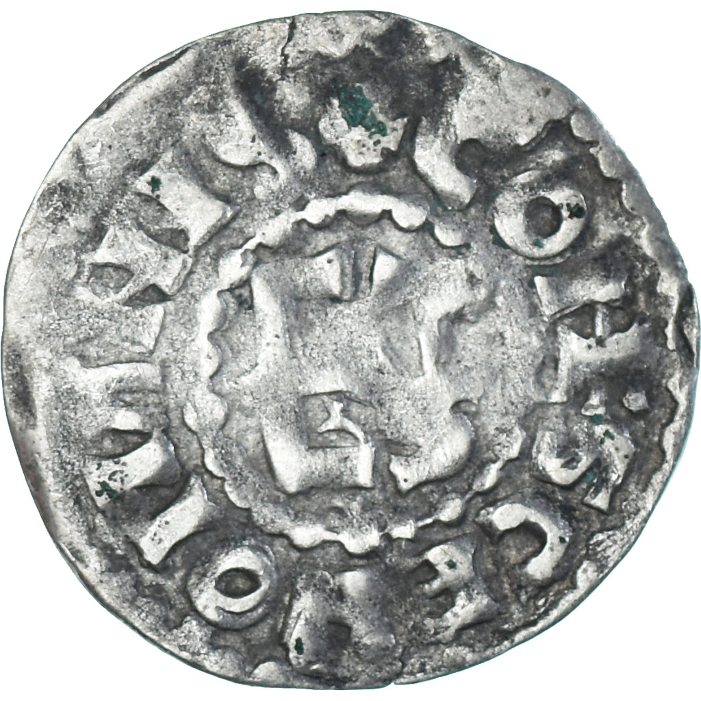 Moneta, Francja, Maine, Herbert I, Denier, ND (1015-1246), Le Mans, VF(30-35)