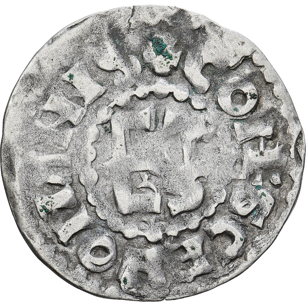 Moneda, Francia, Maine, Herbert I, Denier, ND (1015-1246), Le Mans, BC+, Plata