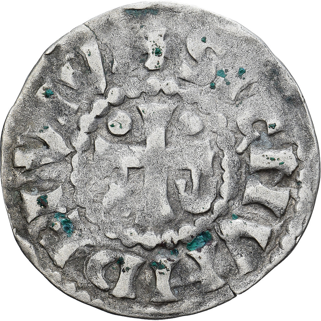 Moneda, Francia, Maine, Herbert I, Denier, ND (1015-1246), Le Mans, BC+, Plata