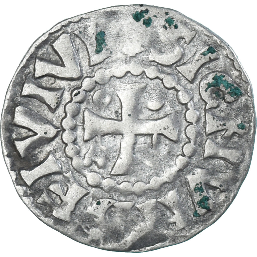 Moneta, Francja, Maine, Herbert I, Denier, ND (1015-1246), Le Mans, EF(40-45)