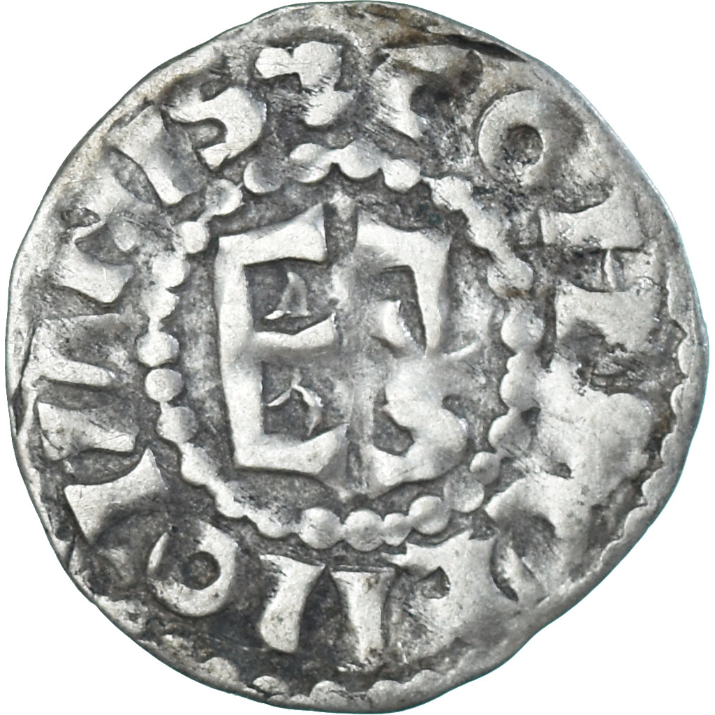 Moneda, Francia, Maine, Herbert I, Denier, ND (1015-1246), Le Mans, MBC, Plata