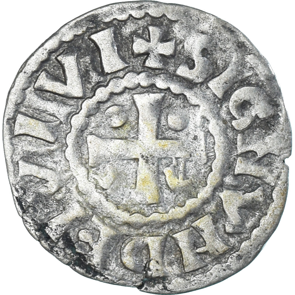 Moeda, França, Maine, Herbert I, Denier, ND (1015-1246), Le Mans, EF(40-45)