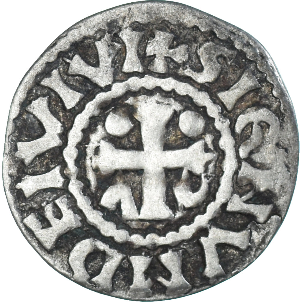 Munten, Frankrijk, Maine, Herbert I, Denier, ND (1015-1246), Le Mans, ZF