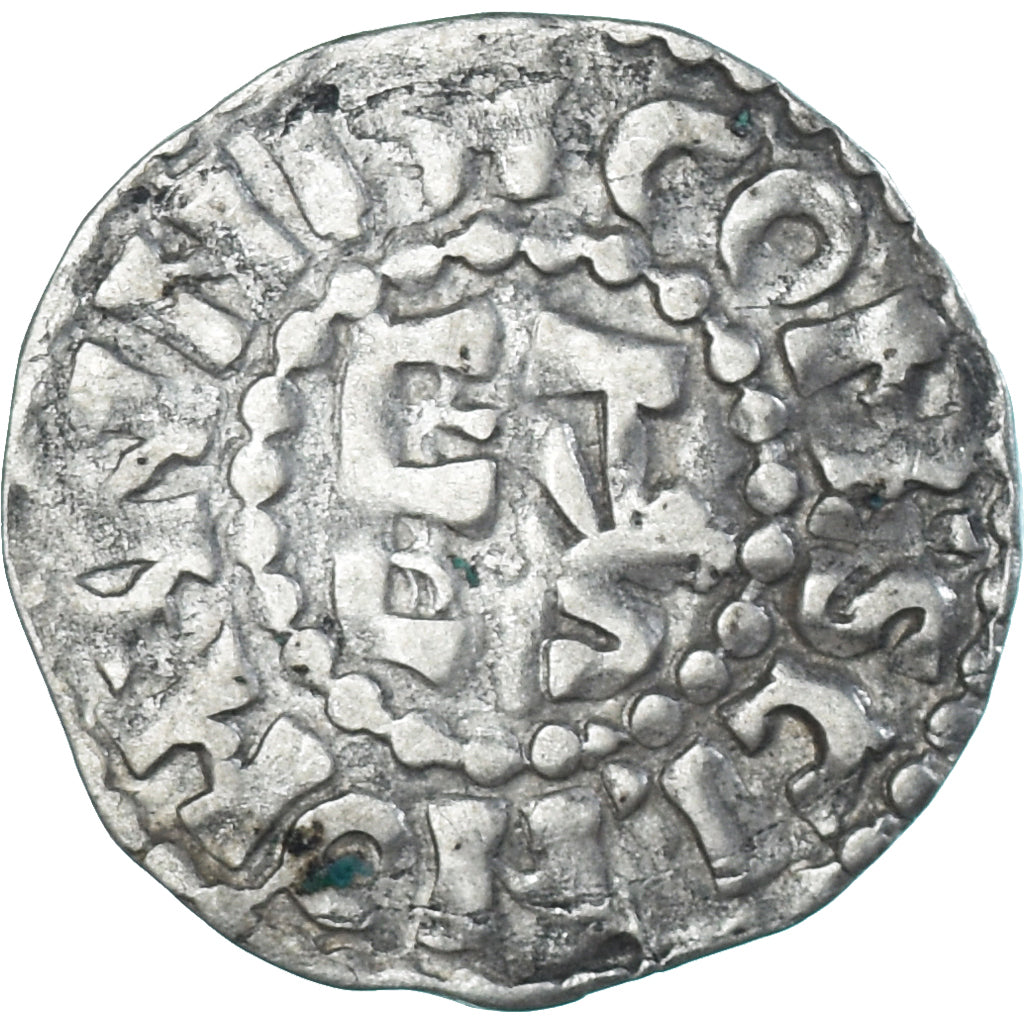 Moneta, Francja, Maine, Herbert I, Denier, ND (1015-1246), Le Mans, EF(40-45)