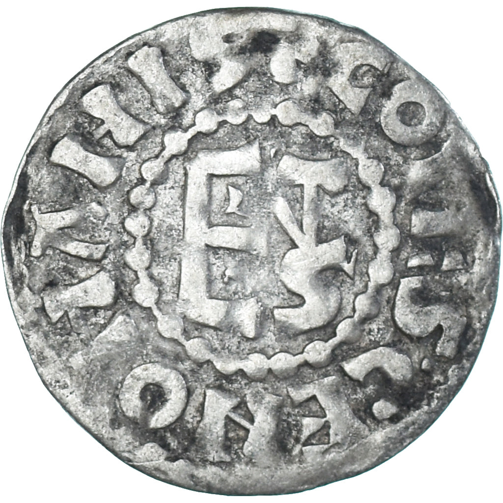 Moneta, Francja, Maine, Herbert I, Denier, ND (1015-1246), Le Mans, EF(40-45)