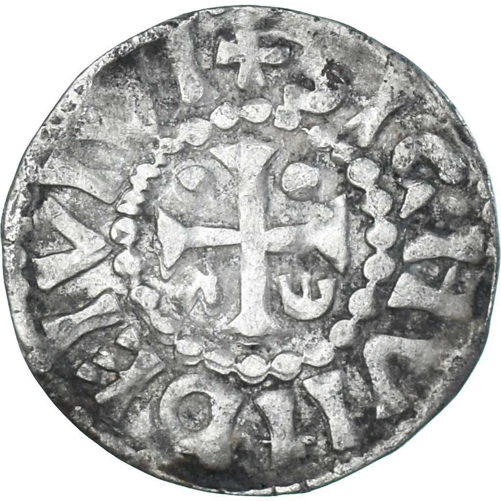 Moneta, Francja, Maine, Herbert I, Denier, ND (1015-1246), Le Mans, EF(40-45)