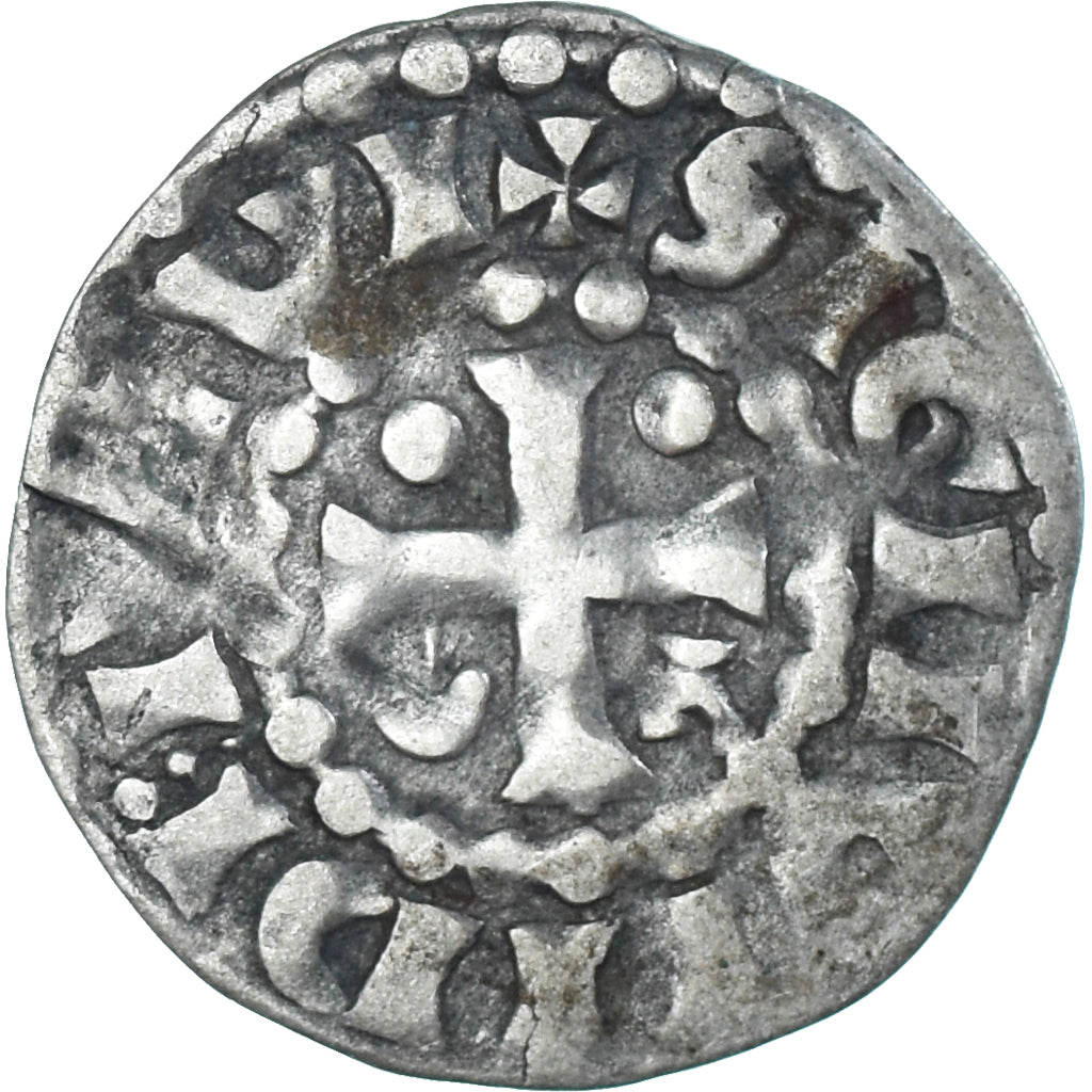 Moneta, Francja, Maine, Herbert I, Denier, ND (1015-1246), Le Mans, EF(40-45)