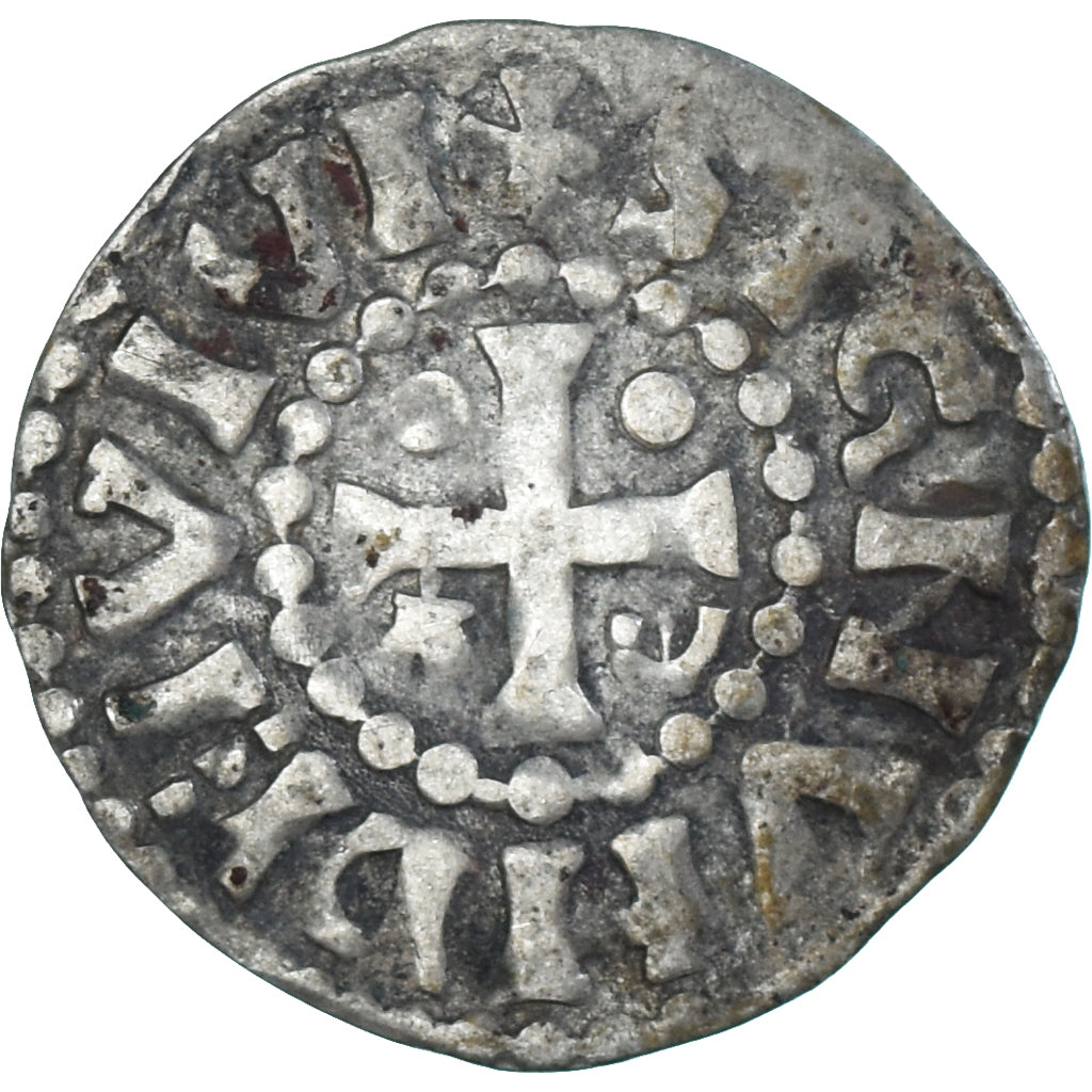 Moeda, França, Maine, Herbert I, Denier, ND (1015-1246), Le Mans, AU(50-53)