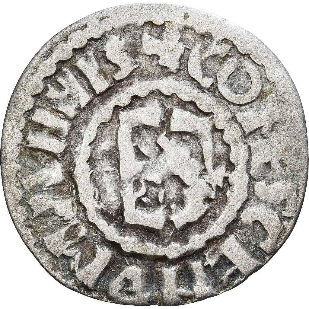 Moneda, Francia, Maine, Herbert I, Denier, ND (1015-1246), Le Mans, MBC+, Plata
