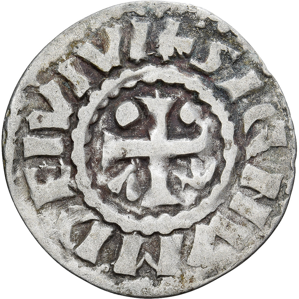 Moneda, Francia, Maine, Herbert I, Denier, ND (1015-1246), Le Mans, MBC+, Plata