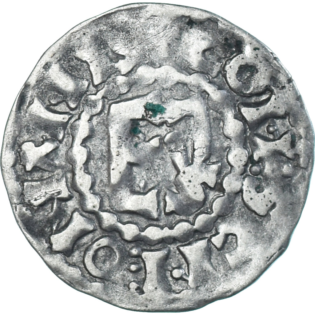 Moneta, Francja, Maine, Herbert I, Denier, ND (1015-1246), Le Mans, AU(50-53)