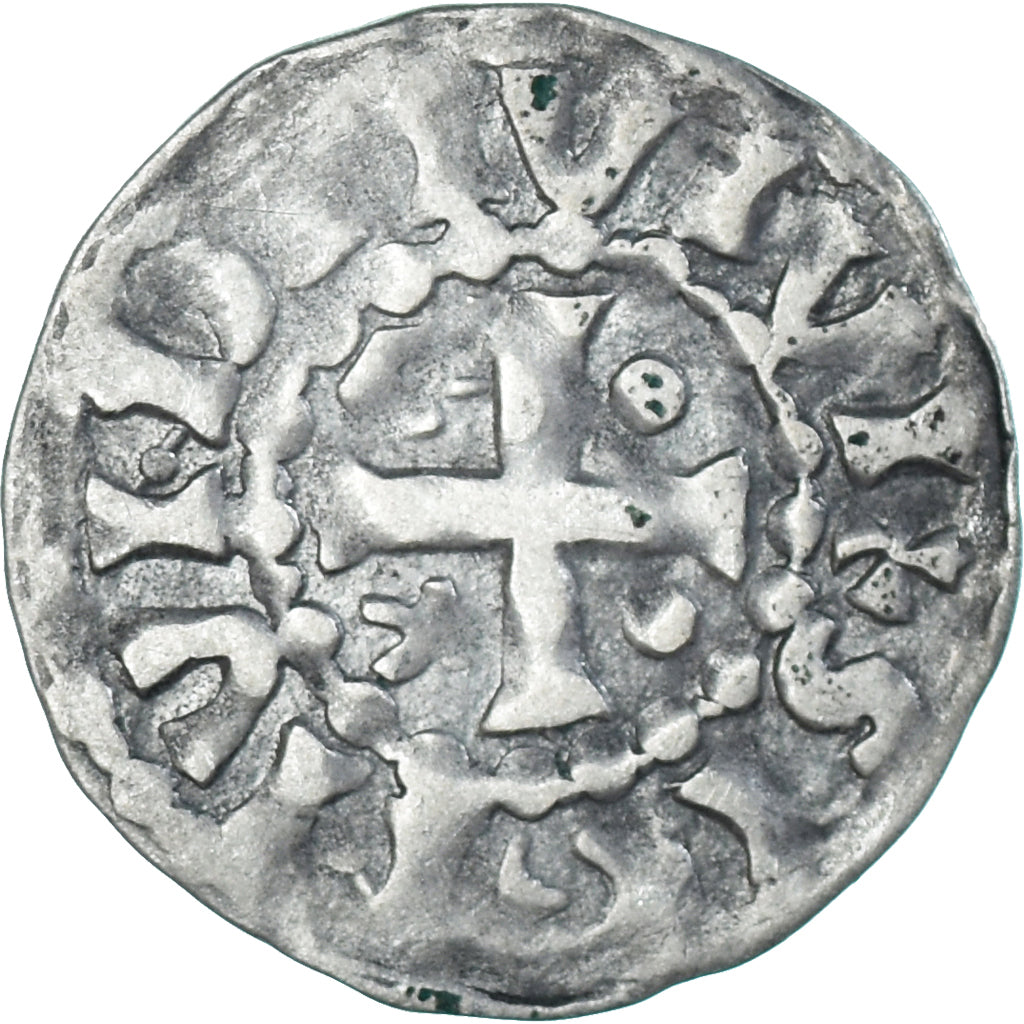 Moneta, Francja, Maine, Herbert I, Denier, ND (1015-1246), Le Mans, AU(50-53)