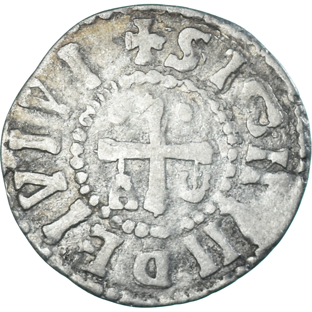 Moneta, Francja, Maine, Herbert I, Denier, ND (1015-1246), Le Mans, AU(50-53)