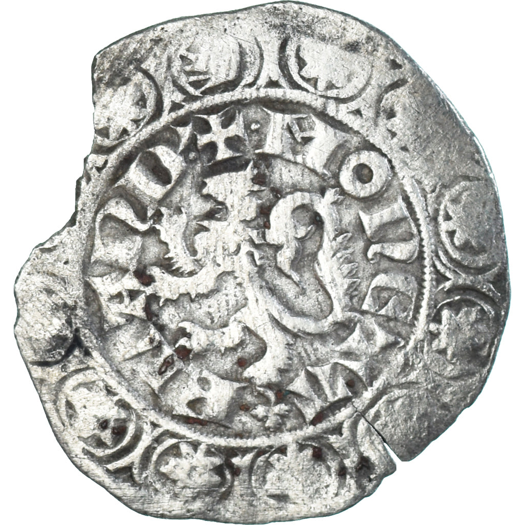 Moneta, Francia, Flanders, Louis II de Mâle, Gros, 1346-1384, MB+, Argento