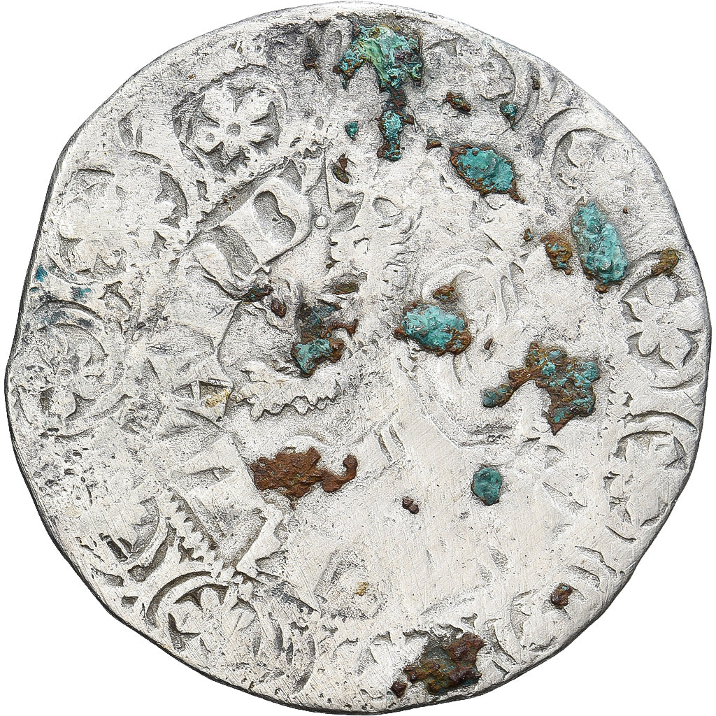 Moneda, Francia, Flanders, Louis II de Mâle, Gros, 1346-1384, BC+, Plata
