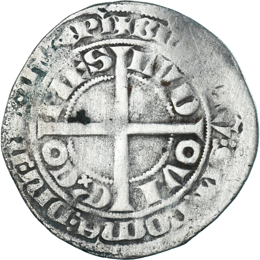Moneda, Francia, Flanders, Louis II de Mâle, Gros, 1346-1384, BC+, Plata