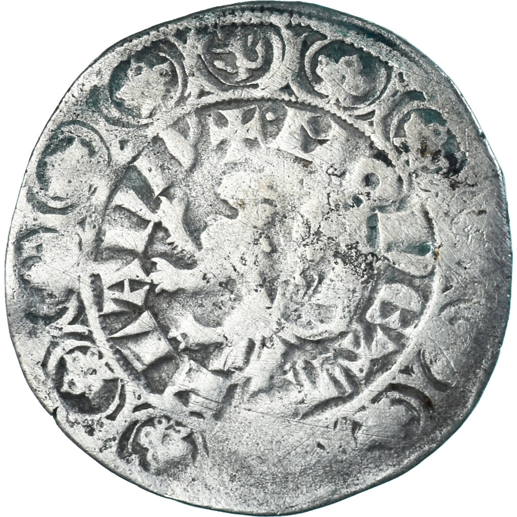 Moneda, Francia, Flanders, Louis II de Mâle, Gros, 1346-1384, BC+, Plata