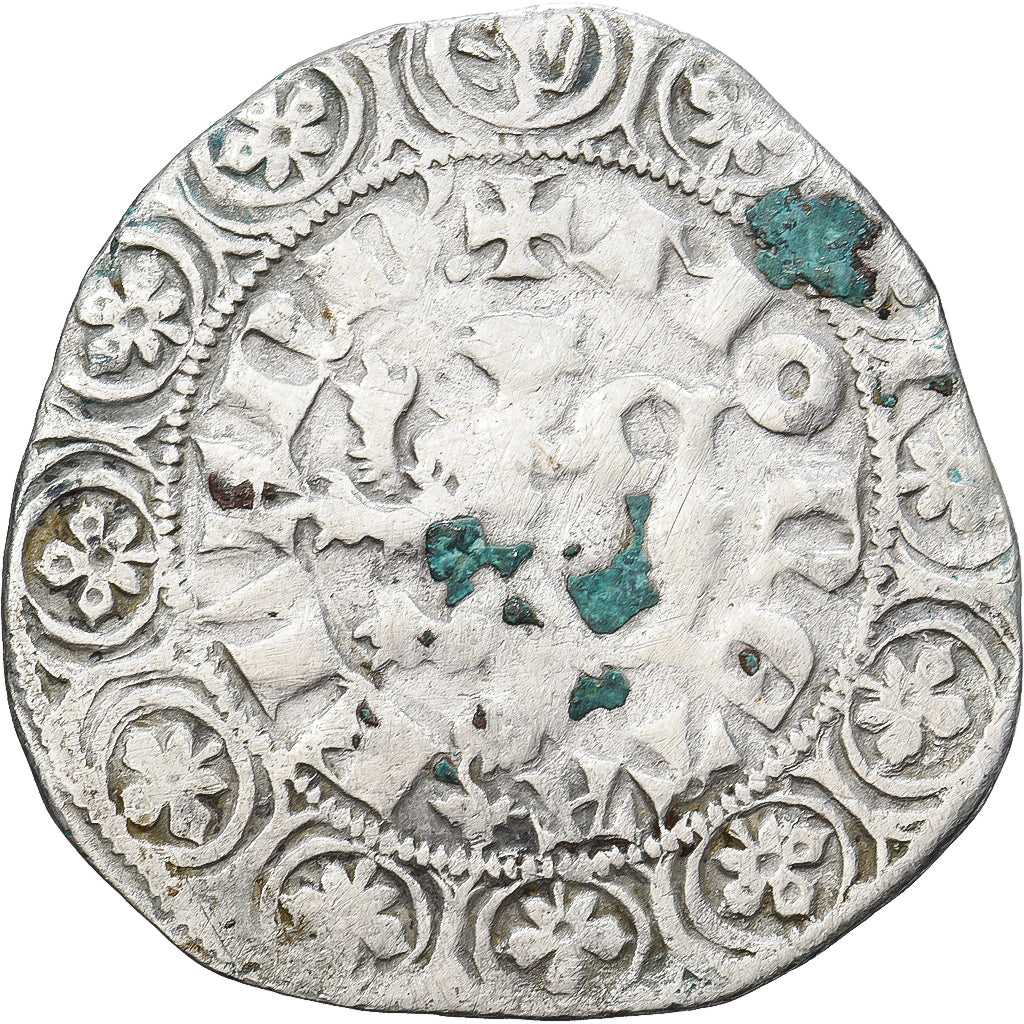 Moneda, Francia, Flanders, Louis II de Mâle, Gros, 1346-1384, BC+, Plata