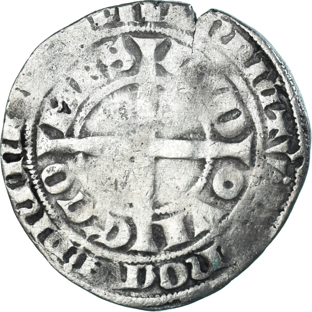 Moneda, Francia, Flanders, Louis II de Mâle, Gros, 1346-1384, BC+, Plata
