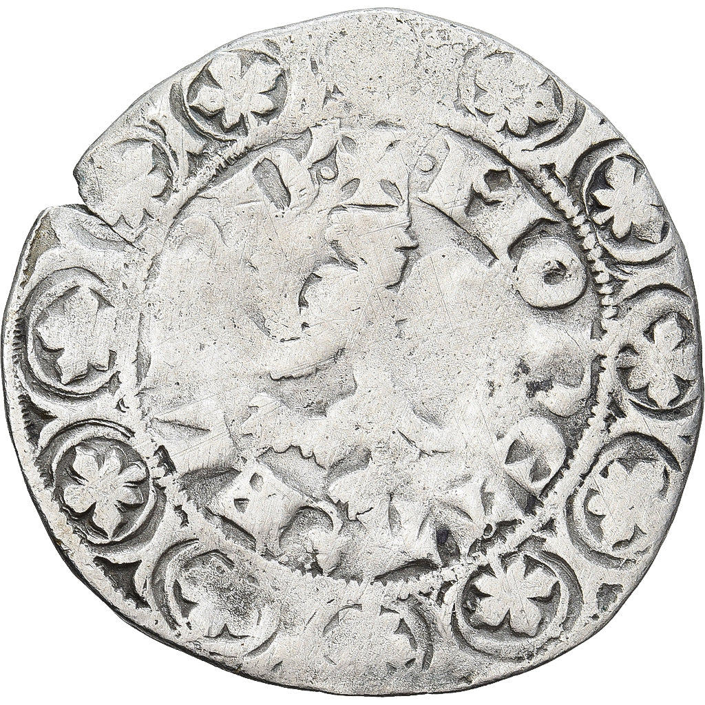 Moneda, Francia, Flanders, Louis II de Mâle, Gros, 1346-1384, BC+, Plata