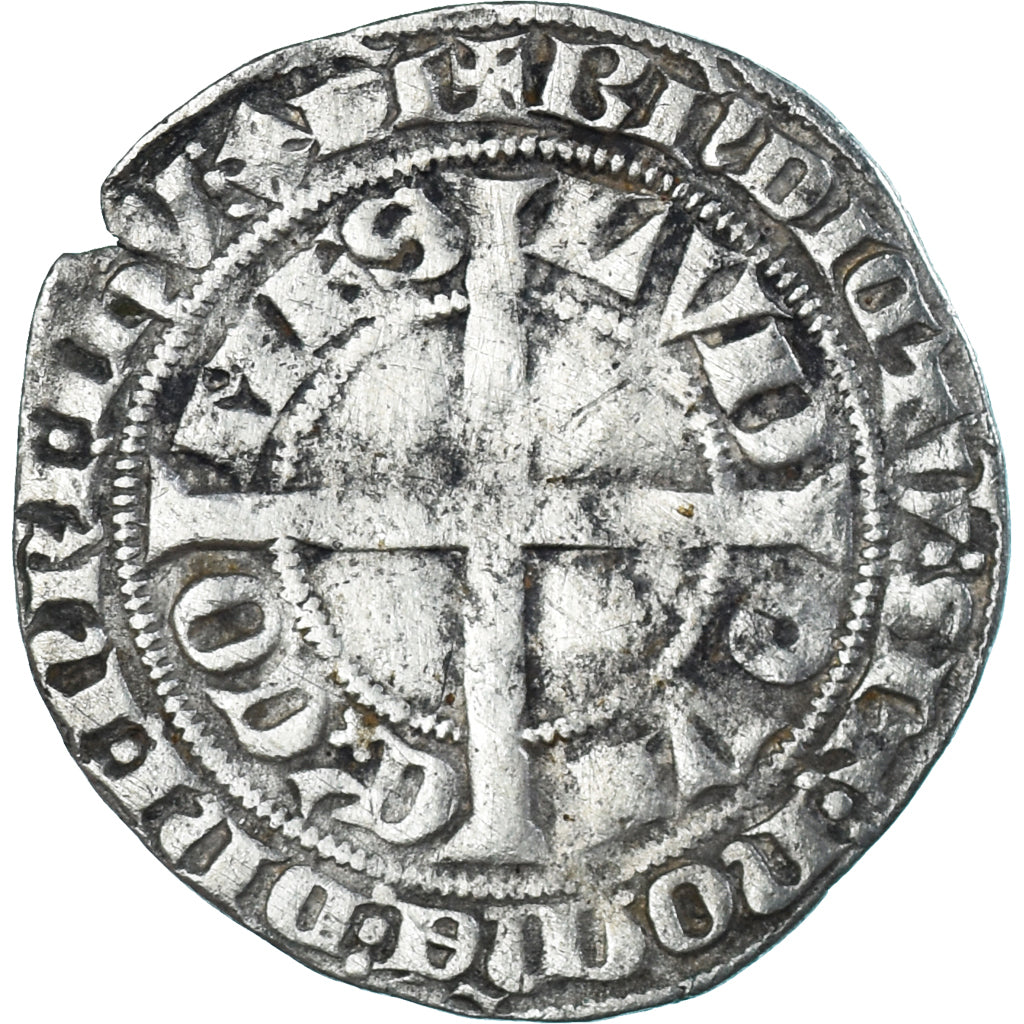 Moneda, Francia, Flanders, Louis II de Mâle, Gros, 1346-1384, BC+, Plata