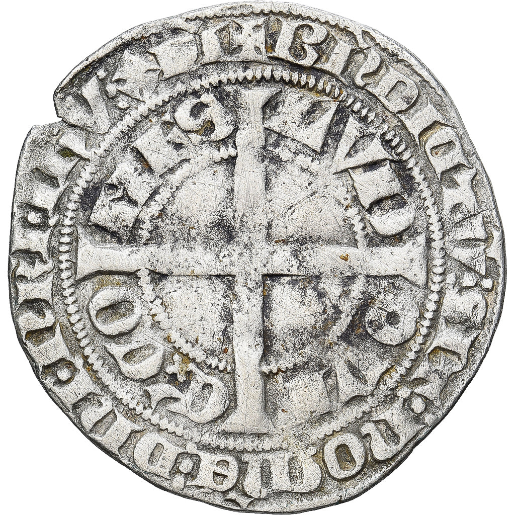 Moneda, Francia, Flanders, Louis II de Mâle, Gros, 1346-1384, BC+, Plata