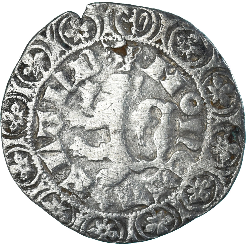 Moneda, Francia, Flanders, Louis II de Mâle, Gros, 1346-1384, BC+, Plata