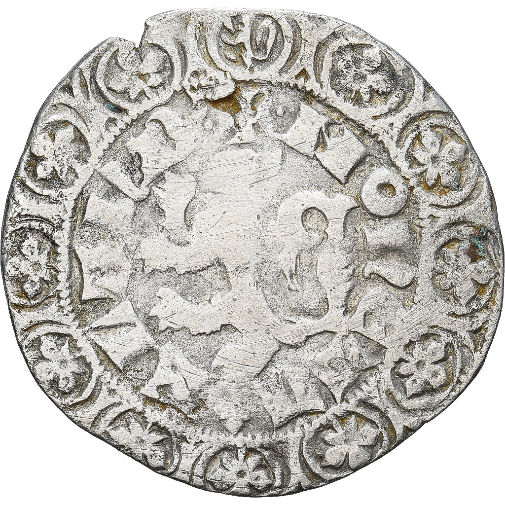 Moneda, Francia, Flanders, Louis II de Mâle, Gros, 1346-1384, BC+, Plata