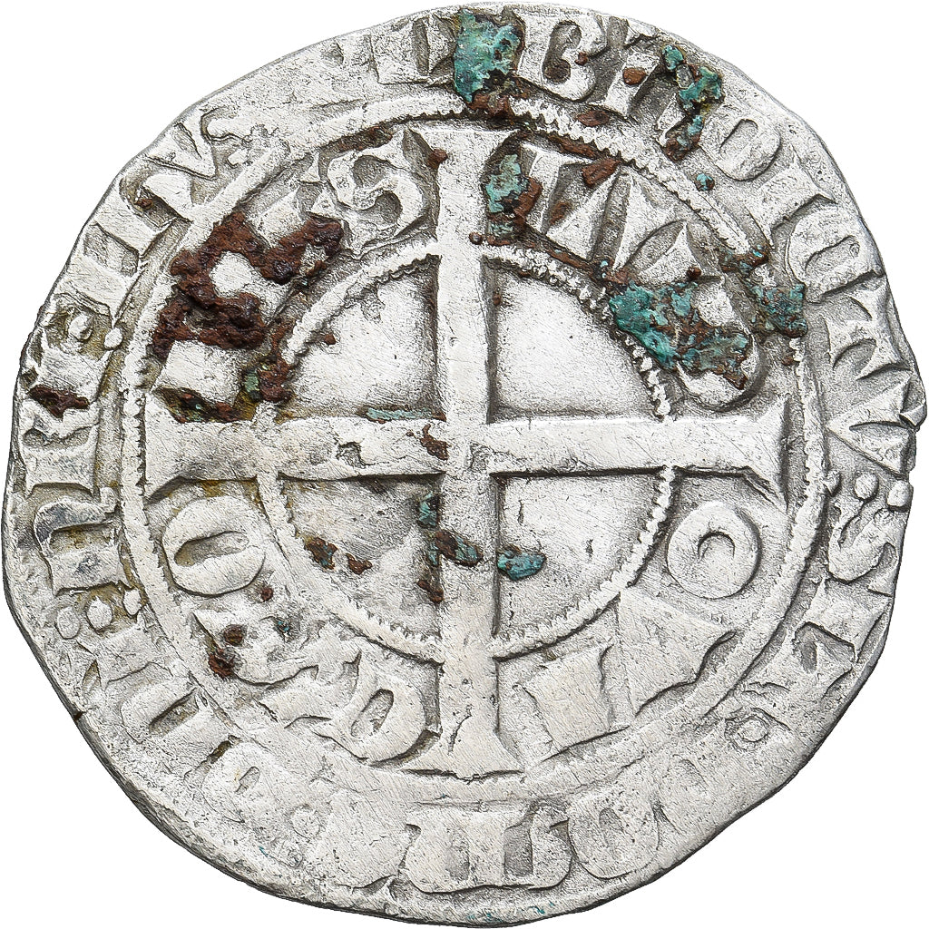 Moneda, Francia, Flanders, Louis II de Mâle, Gros, 1346-1384, BC+, Plata