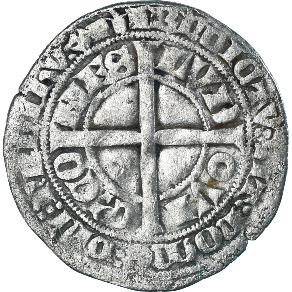 Moneta, Francia, Flanders, Louis II de Mâle, Gros, 1346-1384, MB+, Argento