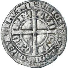 Moneta, Francia, Flanders, Louis II de Mâle, Gros, 1346-1384, MB+, Argento