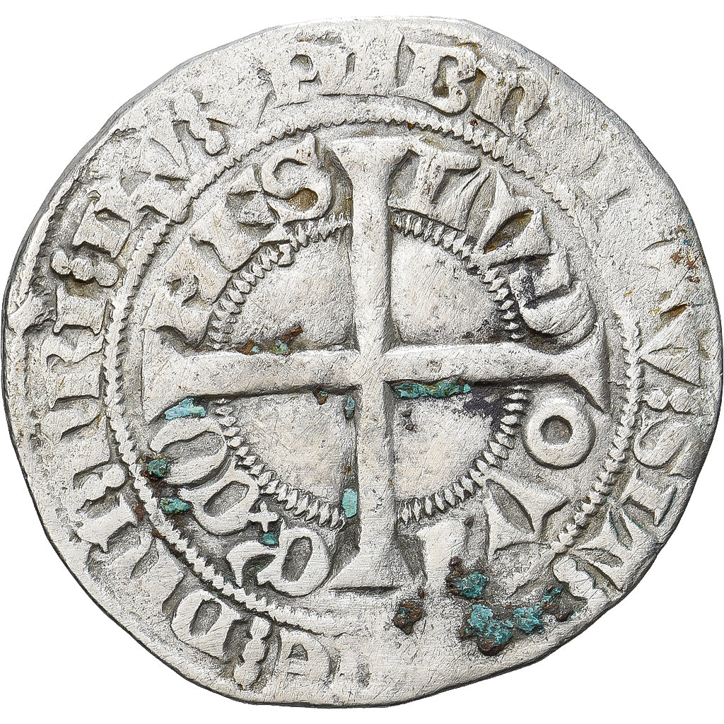 Moneda, Francia, Flanders, Louis II de Mâle, Gros, 1346-1384, BC+, Plata